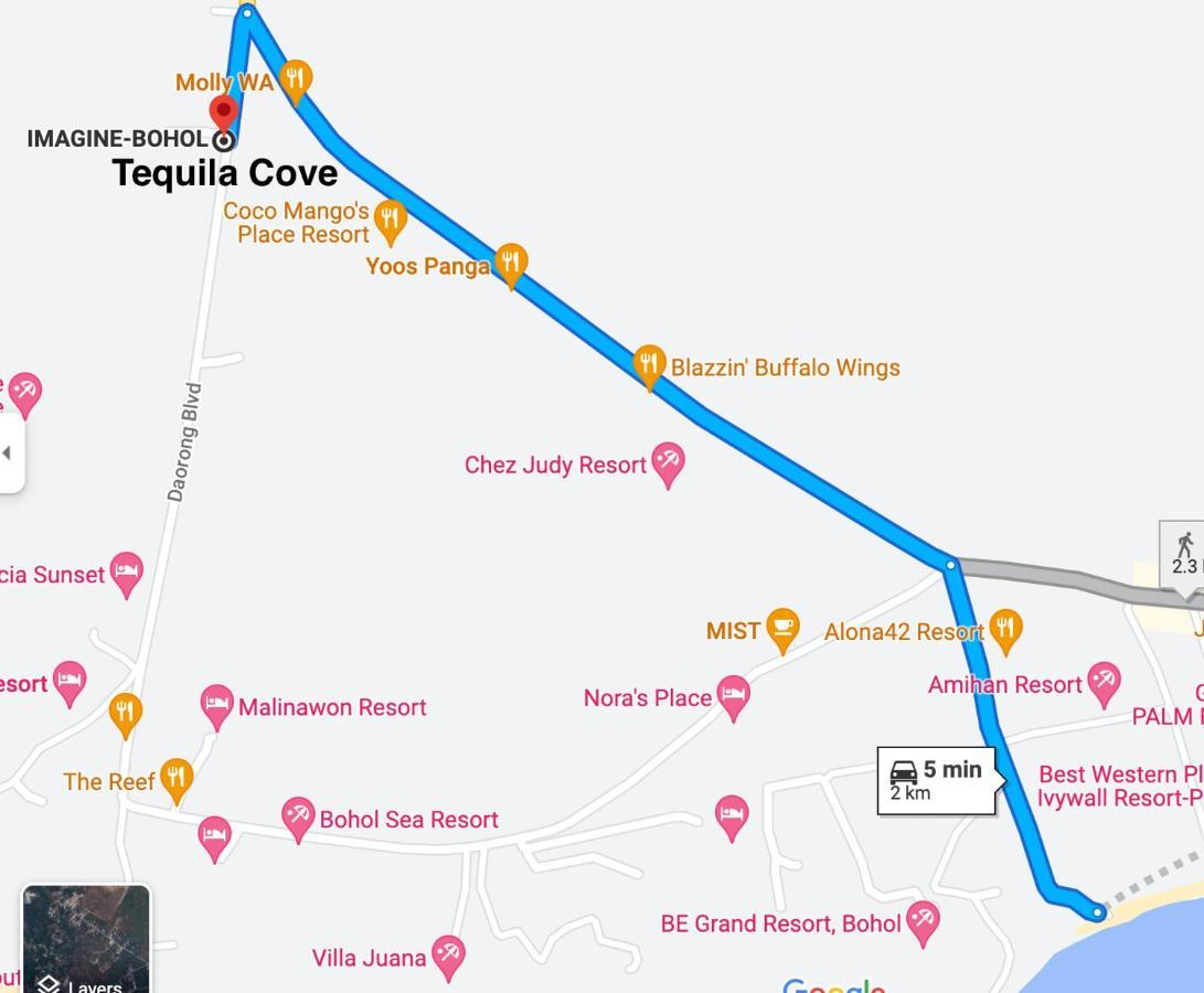 Tequila Cove Bed & Breakfast Panglao Bagian luar foto